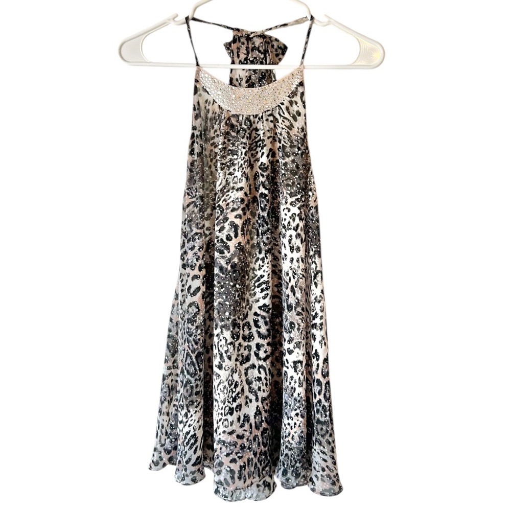 Victoria’s Secret Animal‎ Print Rhinestone Babydoll Tunic Top